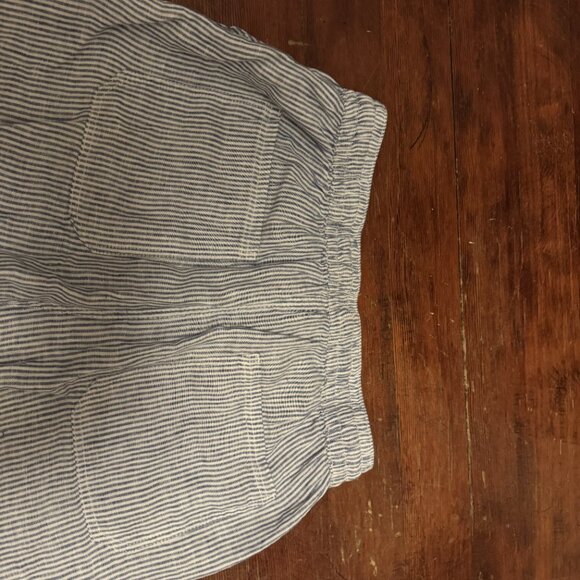Striped Blue Linen Resort Pants - Picture 4 of 5